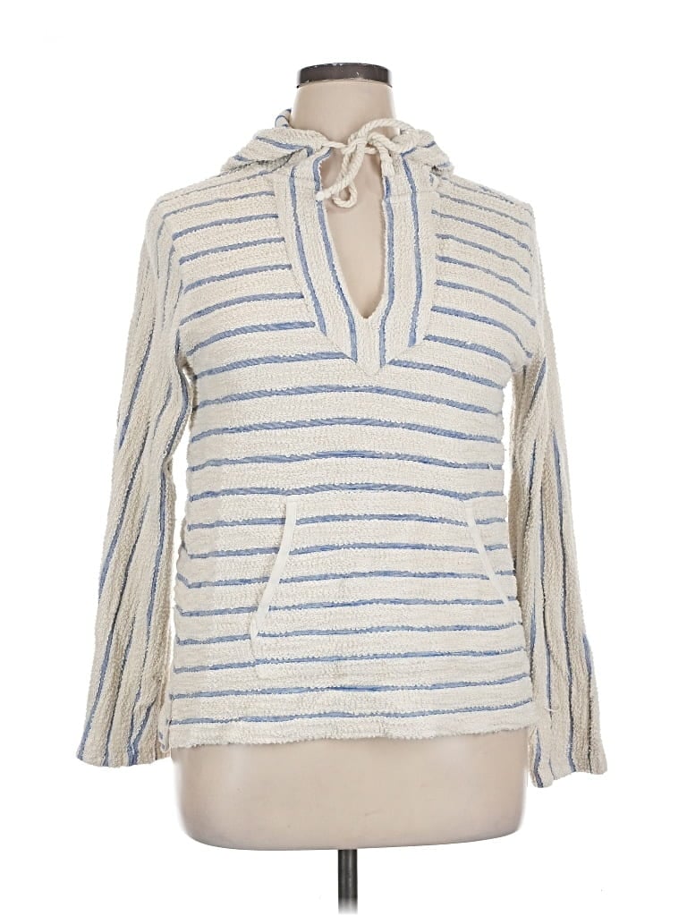 Pre-owned Faherty Pullover Sweater In White