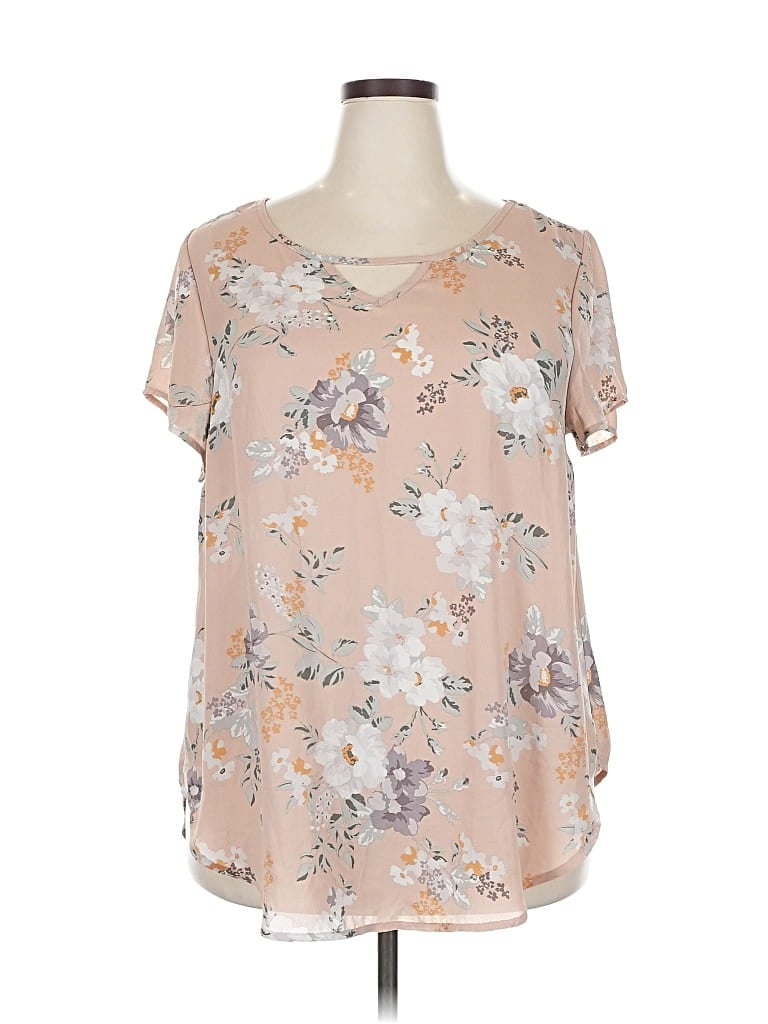 Pre-owned Torrid Short Sleeve Blouse In Brown