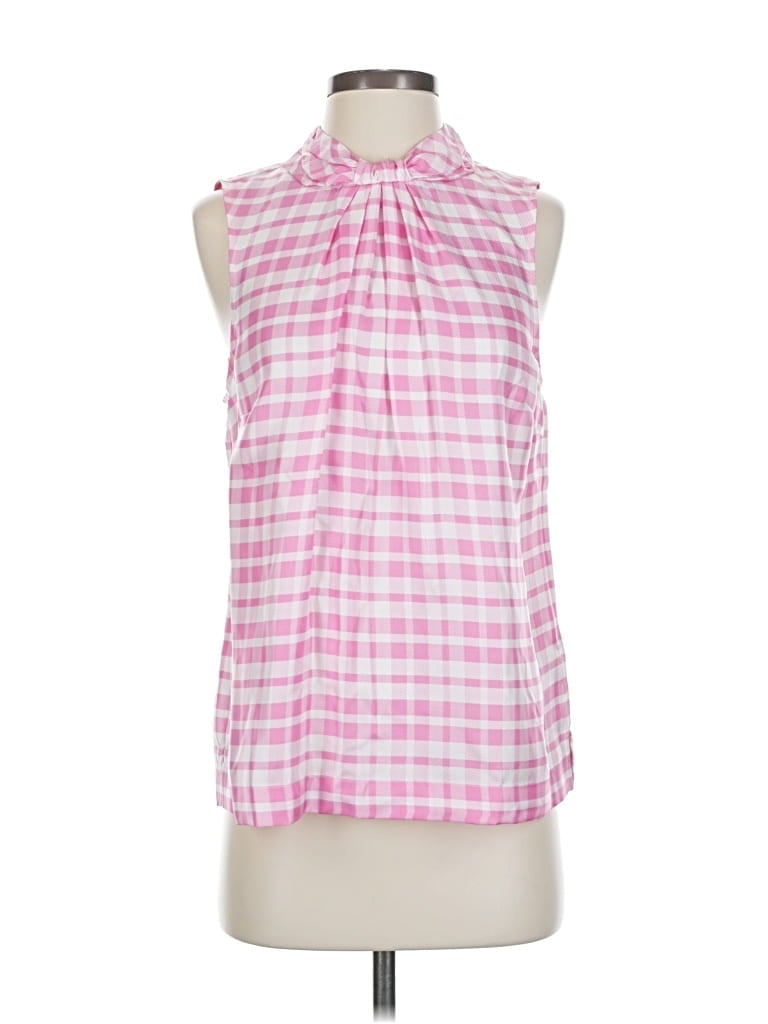 J.crew Collection Sleeveless Silk Top Pink Halter Neckline Tops