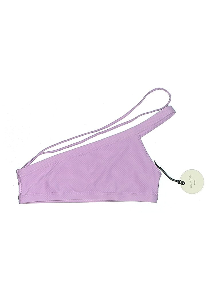 Tularosa Swimsuit Top Purple Solid Pattern Swimwear