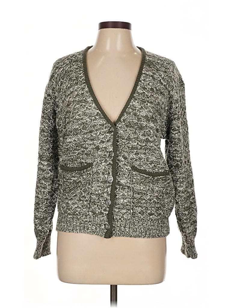 Pre-owned Assorted Brands Cardigan Sweater In Gray