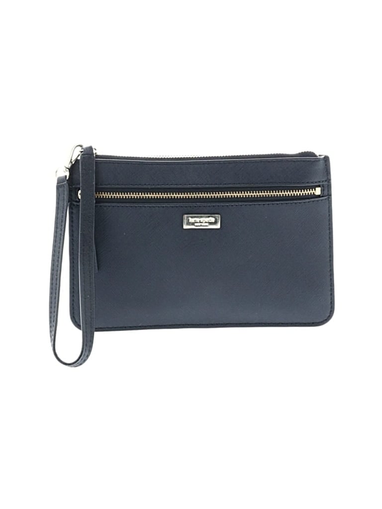 Pre-owned Kate Spade New York Leather Wristlet In Black