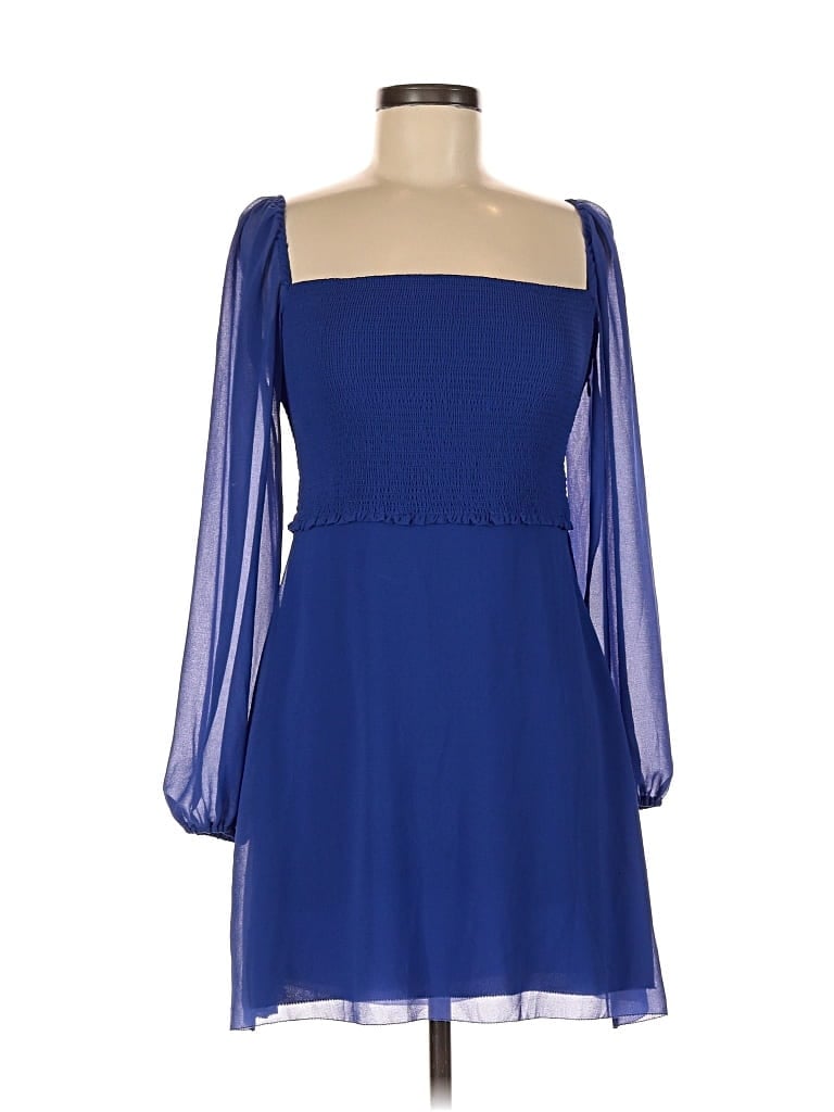 Wilfred 3/4 Sleeve Top Blue Sweetheart Neckline Tops