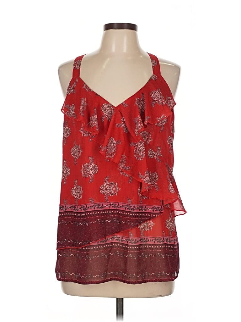 Pre-owned Kut From The Kloth Sleeveless Blouse In Red