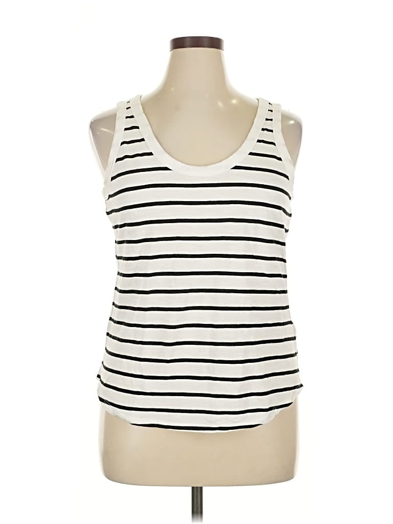 Pre-owned Banana Republic Tank Top Ivory Halter Neckline Tops In White