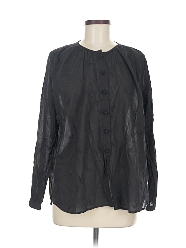 Pre-owned Lovestitch Long Sleeve Blouse In Black