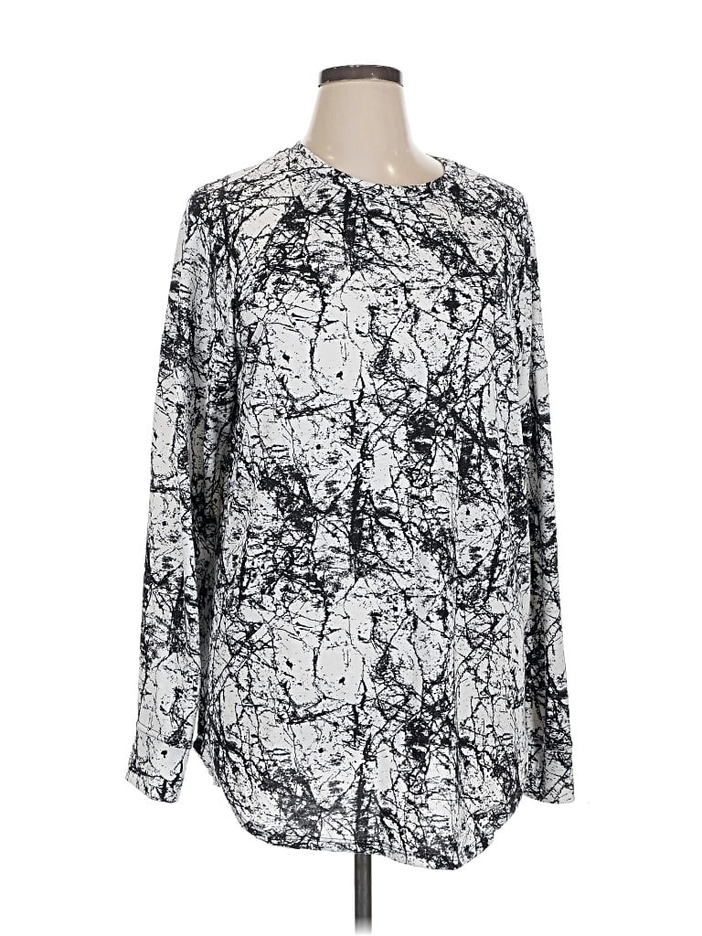 Pre-owned Lularoe Long Sleeve T-shirt In Silver