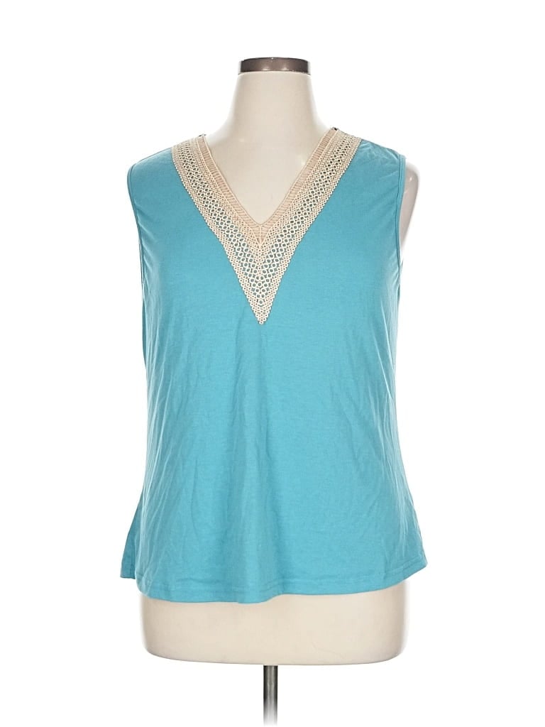 Pre-owned Unbranded Sleeveless T-shirt In Blue