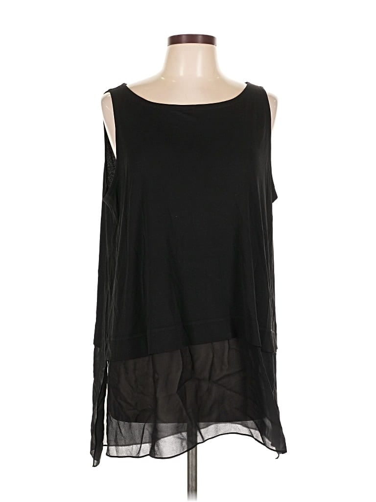 Pre-owned Eileen Fisher Sleeveless Blouse In Black