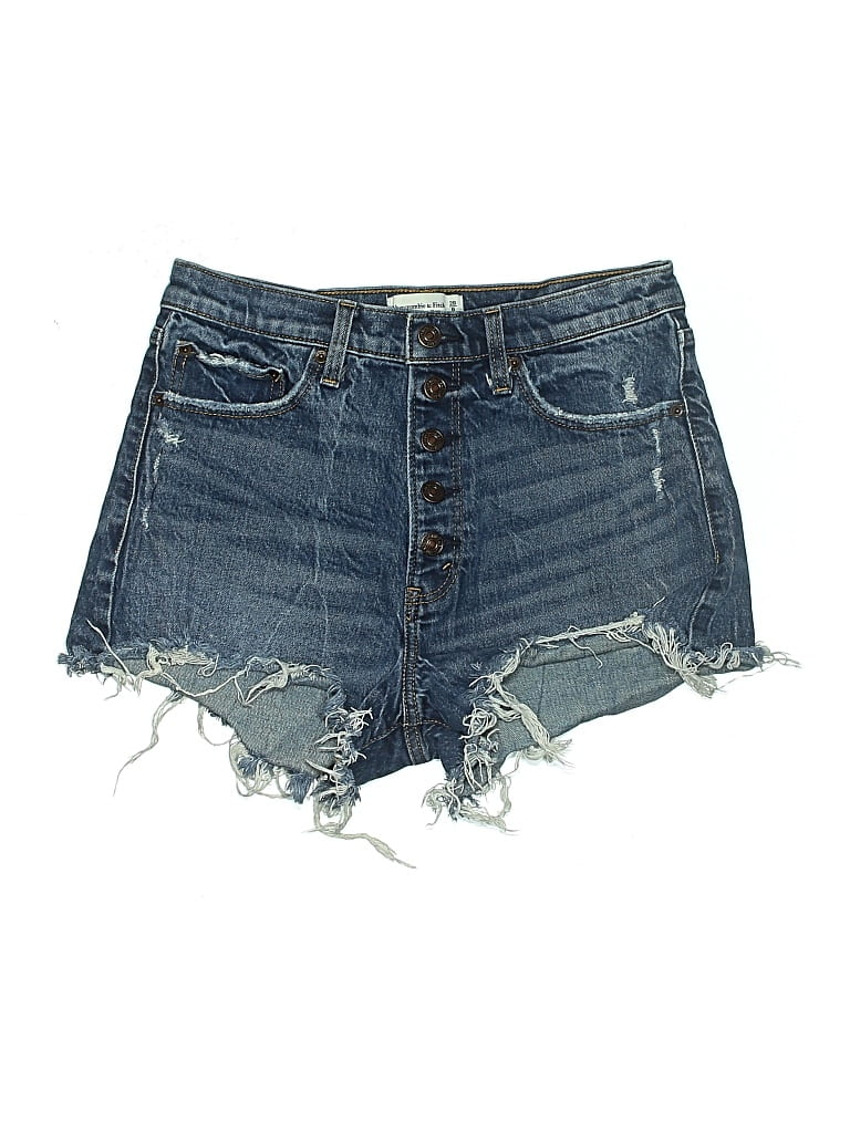 Pre-owned Abercrombie & Fitch Denim Shorts In Blue