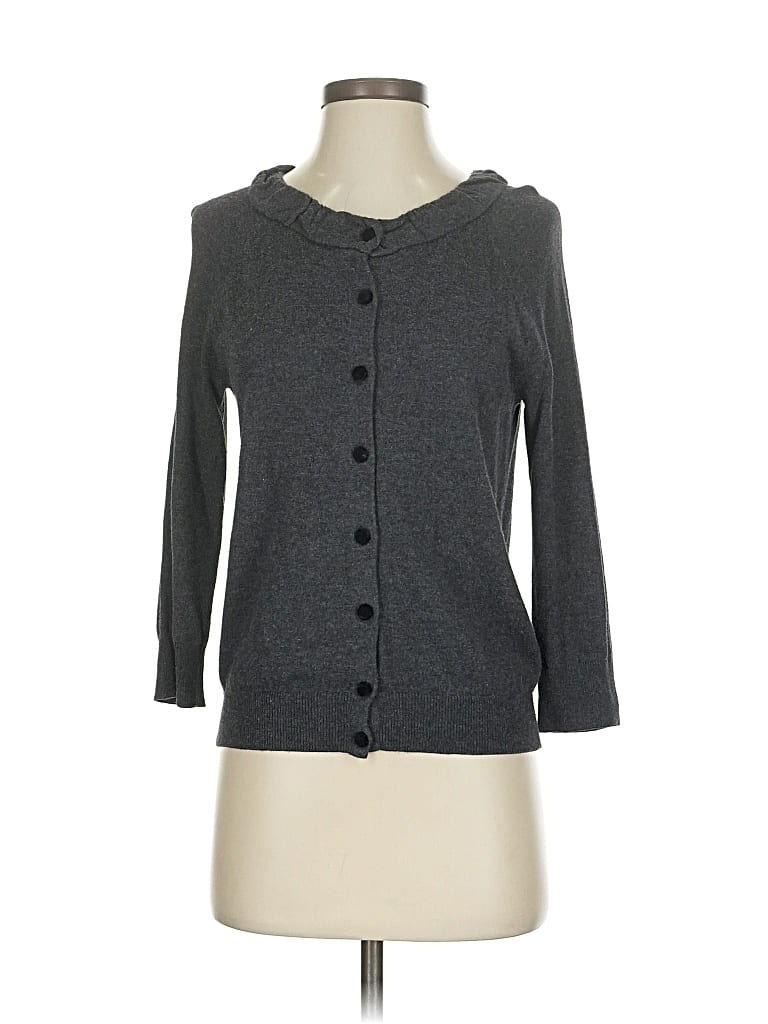 Pre-owned Ann Taylor Loft Cardigan Sweater In Gray