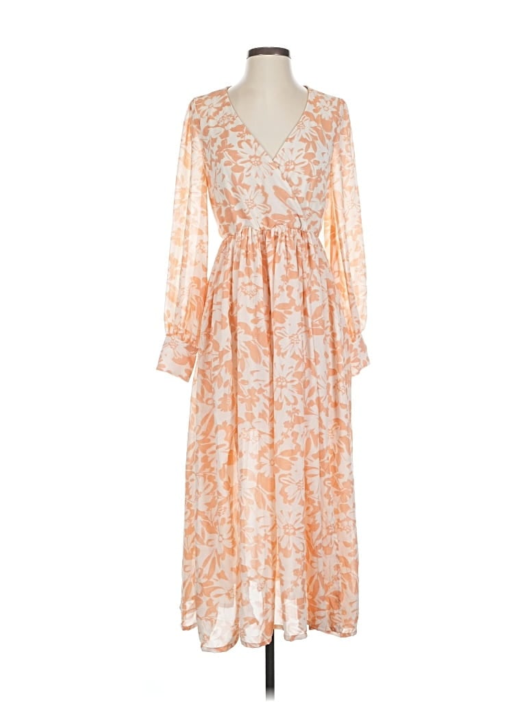 Pre-owned Pink Lily Casual Dress In Orange