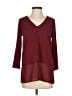 MICHAEL Michael Kors 100% Polyester Burgundy 3/4 Sleeve Blouse Size P (petite) - photo 1