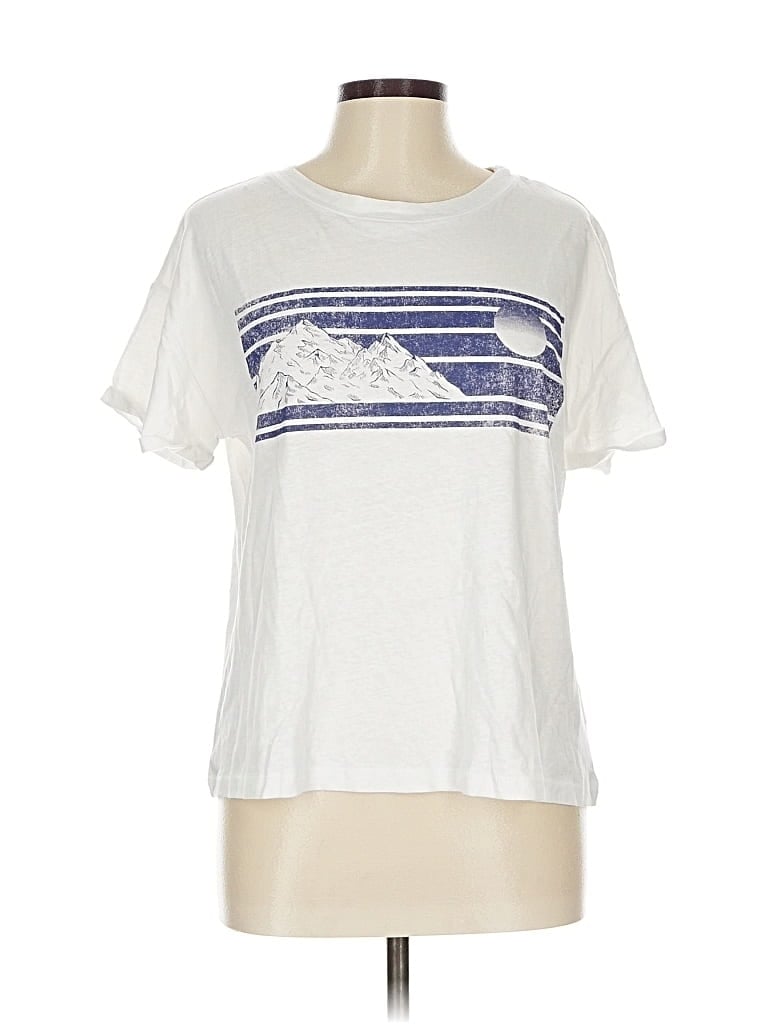 Pre-owned Free Assembly Short Sleeve T-shirt In White