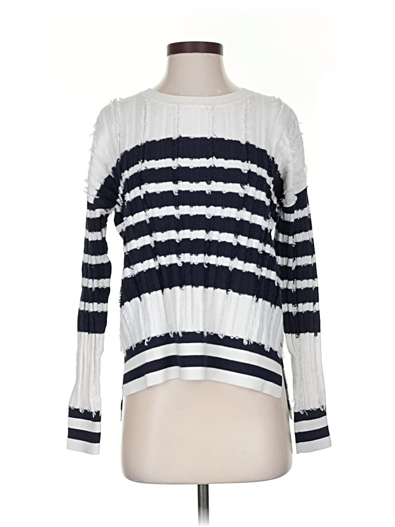 Pre-owned One Grey Day Los Angeles Pullover Sweater In White