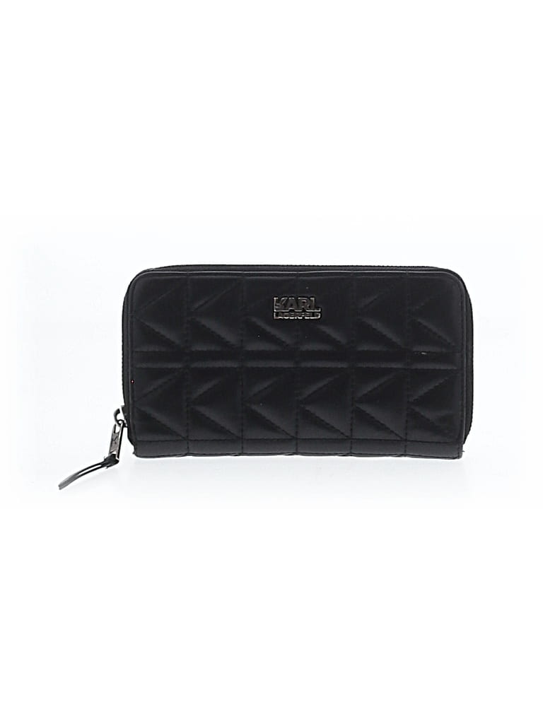Pre-owned Karl Lagerfeld Leather Wallet In Black