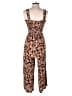 Evereve 100% Rayon Paisley Brown Jumpsuit Size S - photo 2