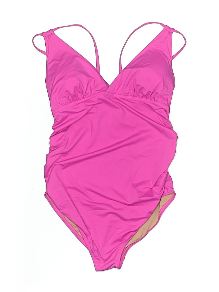 Pre-owned Gap Body One Piece Swimsuit In Pink