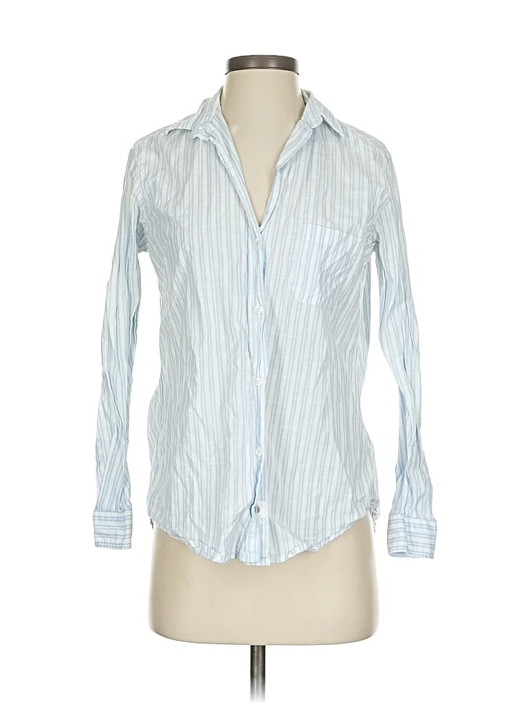 Pre-owned Grayson Long Sleeve Button Down Shirt In Blue