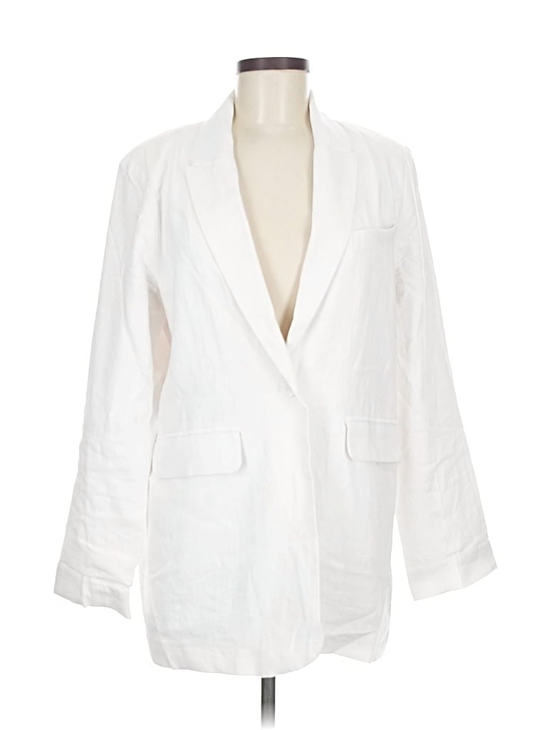 Pre-owned Ellen Tracy Blazer Jacket In White