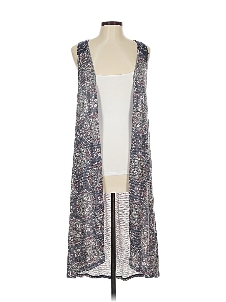 Pre-owned Eyeshadow Cardigan Sweater In Gray