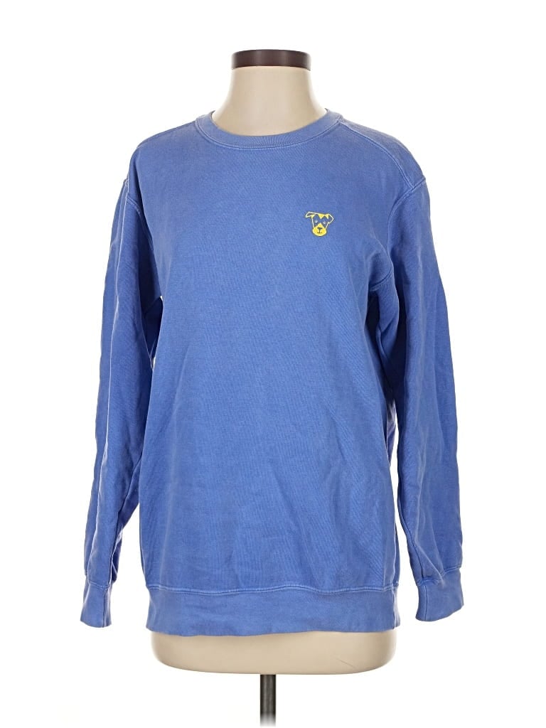 Pre-owned Comfort Colors Sweatshirt In Blue