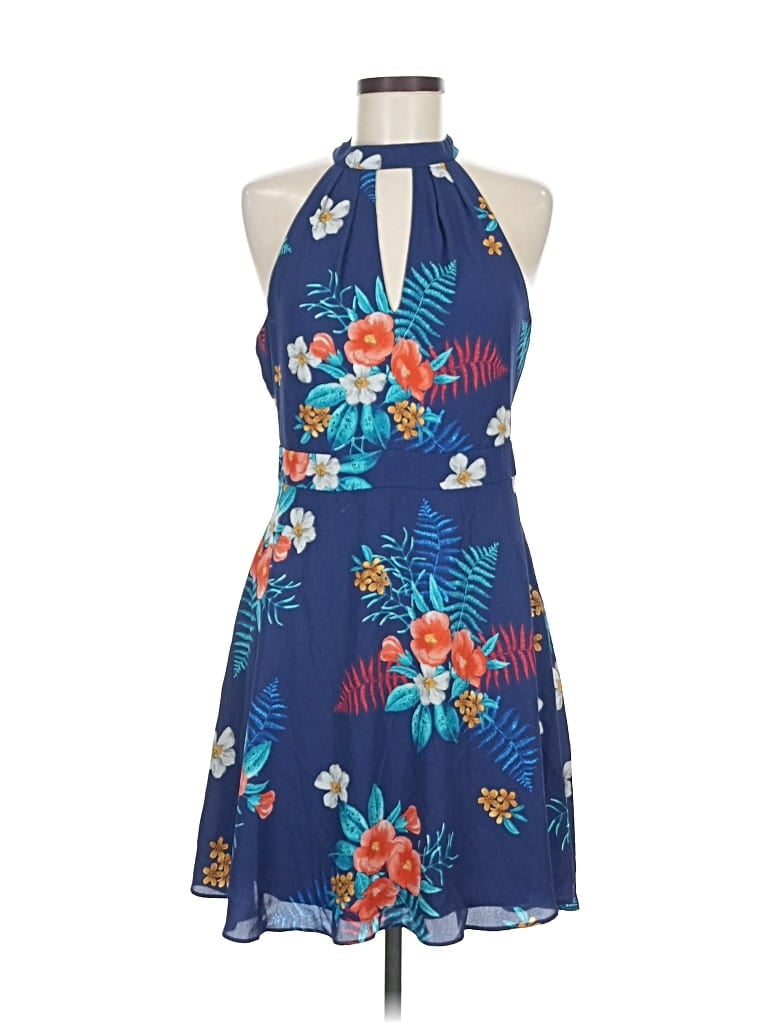 Pre-owned Express Outlet Casual Dress In Blue