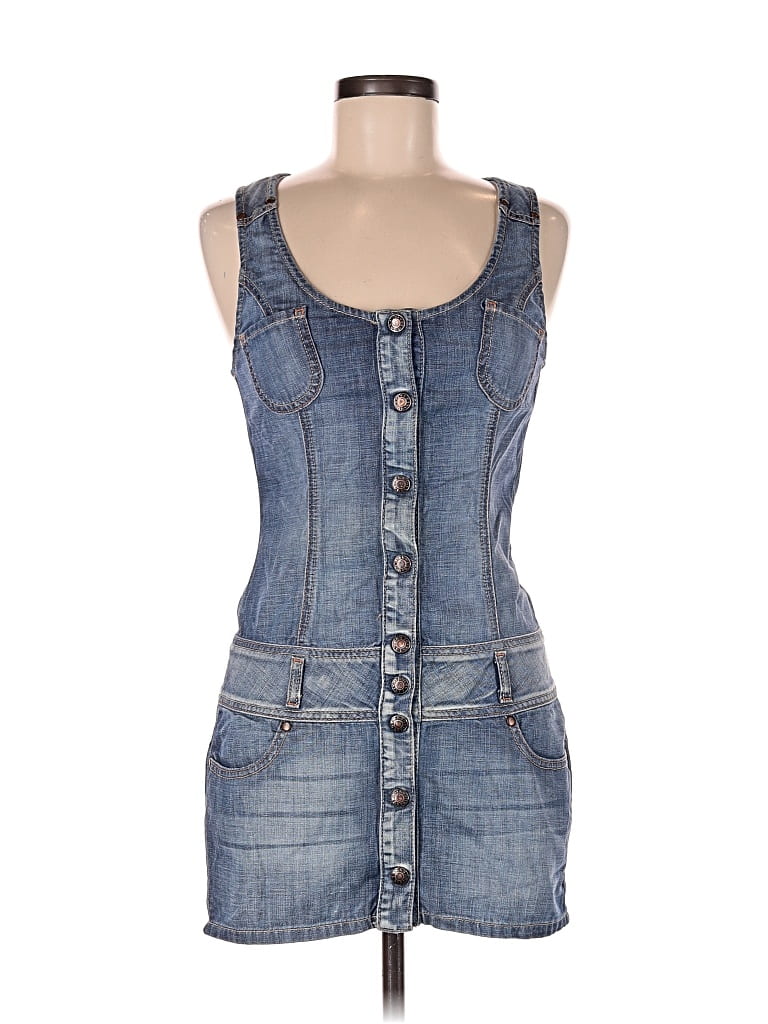 Pre-owned Guess Jeans Casual Dress In Blue