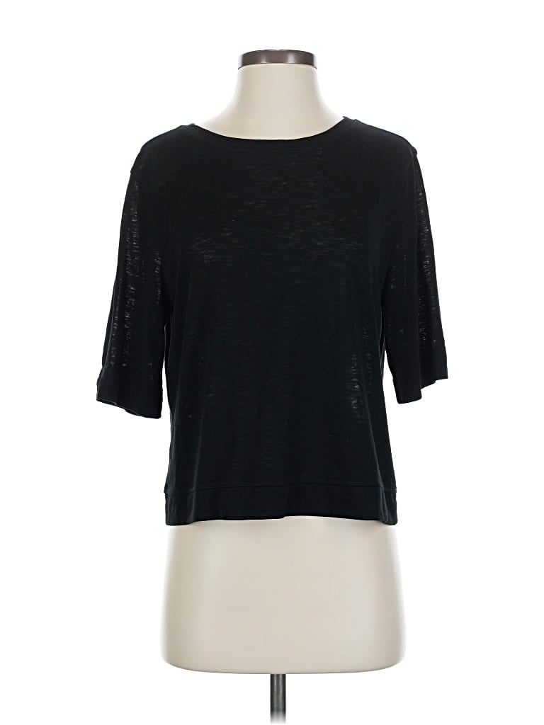 Pre-owned Athleta 3/4 Sleeve T-shirt In Black