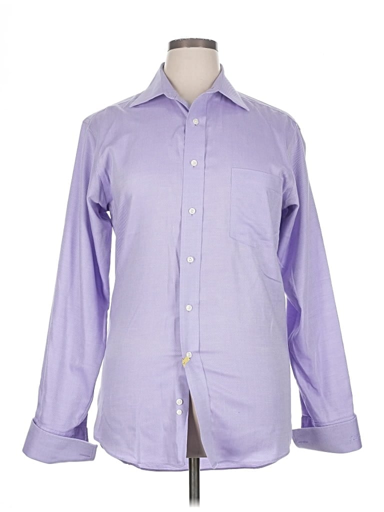 Pre-owned Assorted Brands Long Sleeve Button Down Shirt In Purple