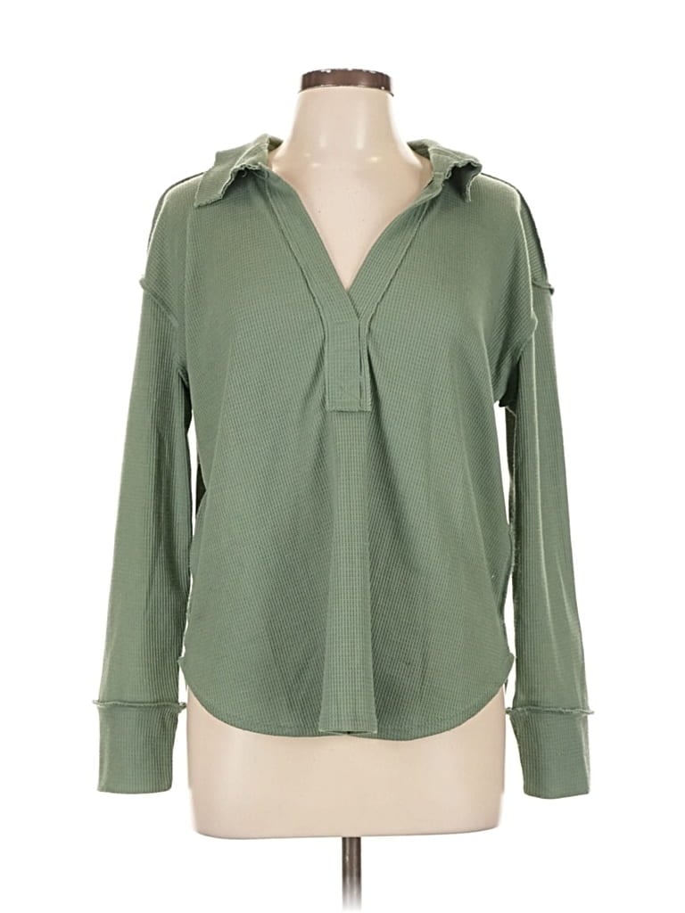 Pre-owned Be Cool Long Sleeve Polo Shirt In Green