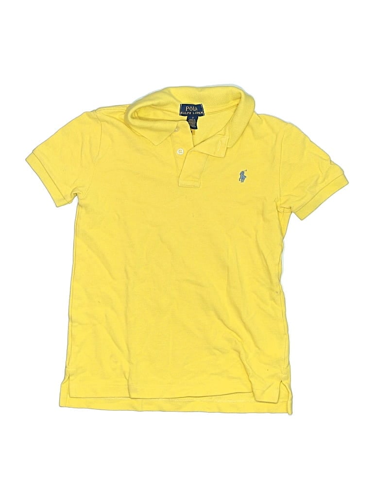Pre-owned Polo By Ralph Lauren Kids' Short Sleeve Polo In Yellow