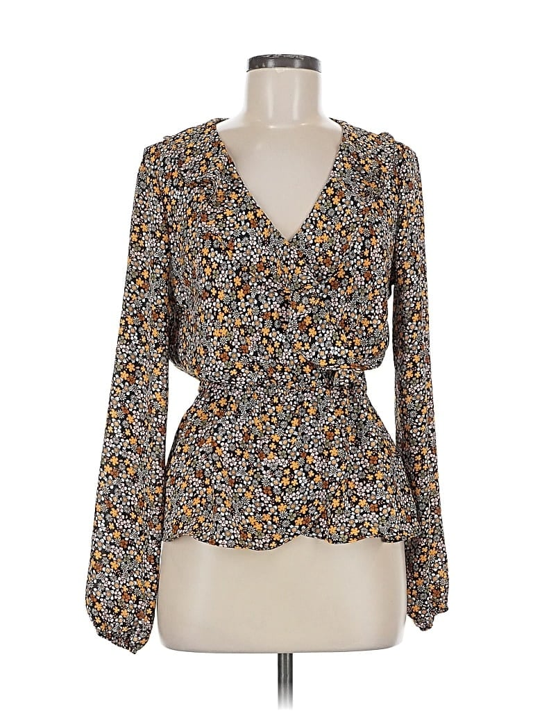 Pre-owned Max Studio Long Sleeve Blouse In Yellow