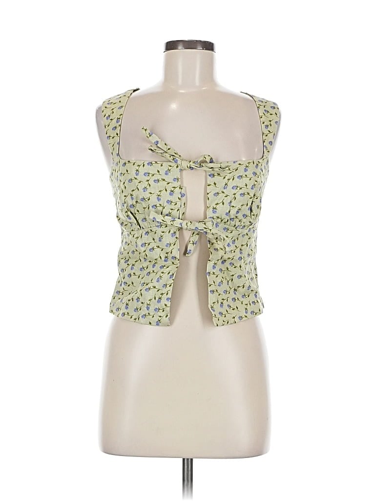 Pre-owned Reformation Sleeveless Blouse In Green
