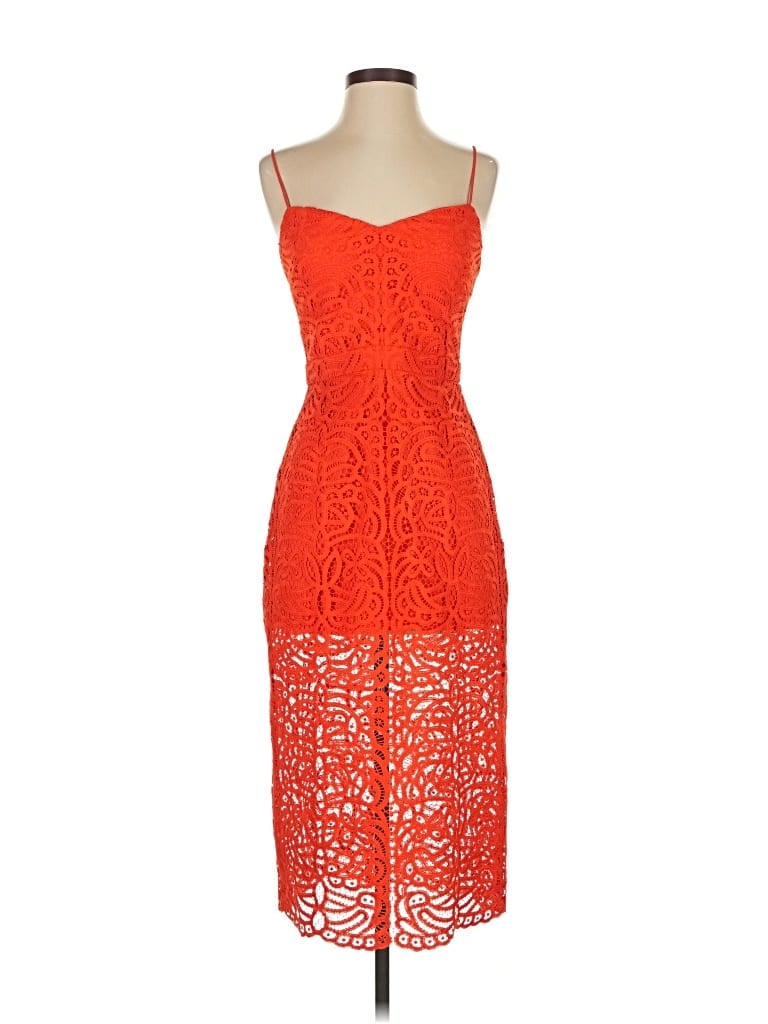 Pre-owned Cynthia Rowley Cocktail Dress In Orange