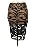 Blanc 100% Polyester Graphic Black Formal Skirt Size M - photo 2
