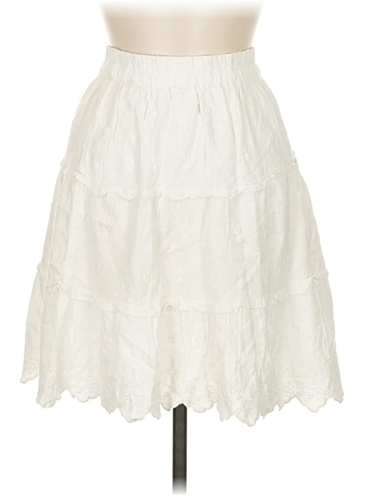 Pre-owned Sim & Sam Casual Skirt In White