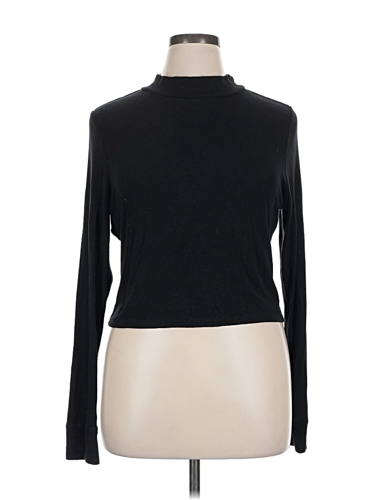 Pre-owned Bp. Long Sleeve Turtleneck In Black