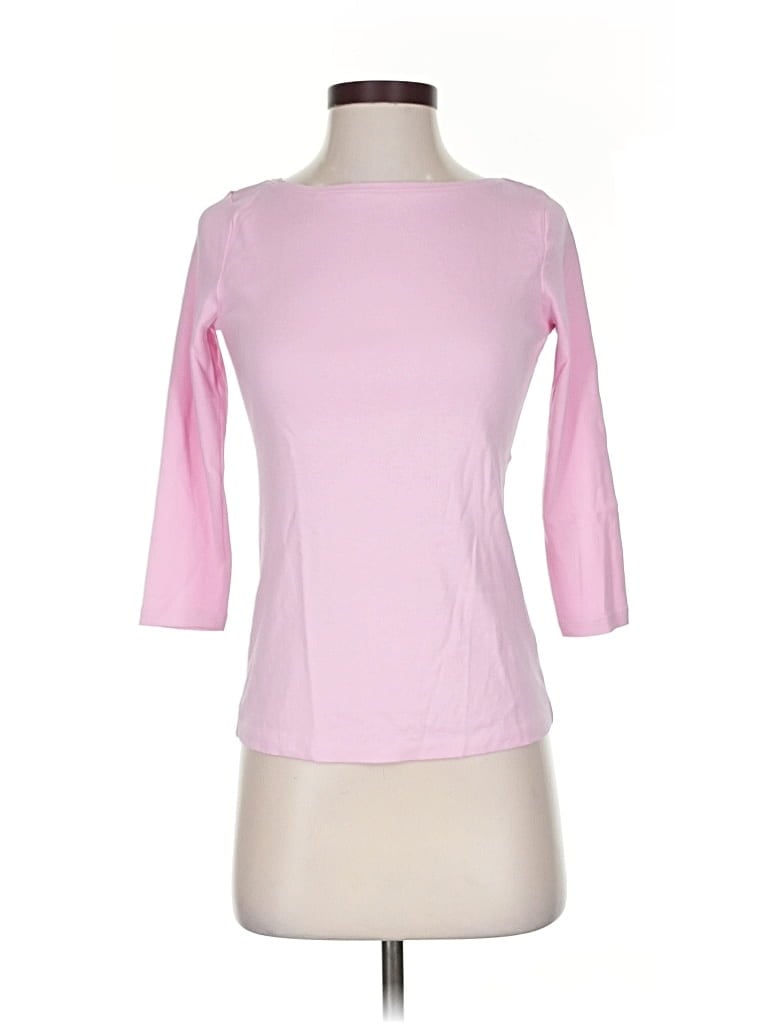 Pre-owned Talbots 3/4 Sleeve T-shirt In Pink
