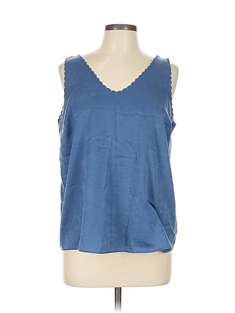 Pre-owned Lc Lauren Conrad Sleeveless Top Blue V Neck Tops