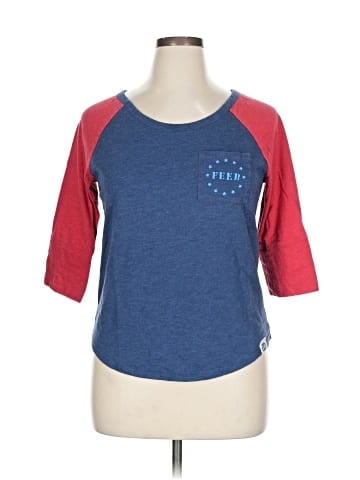 Feed USA + Target 3/4 Sleeve T-Shirt (view 1)
