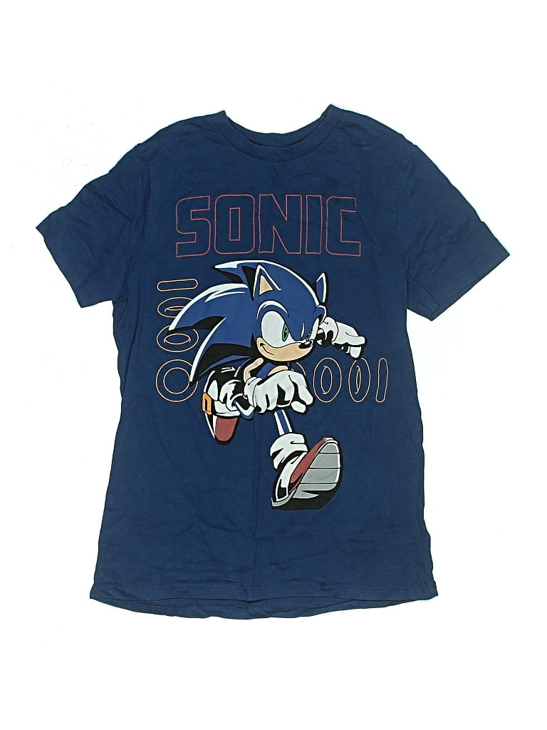 Pre-owned Sonic The Hedgehog Kids' Short Sleeve T-shirt In Blue