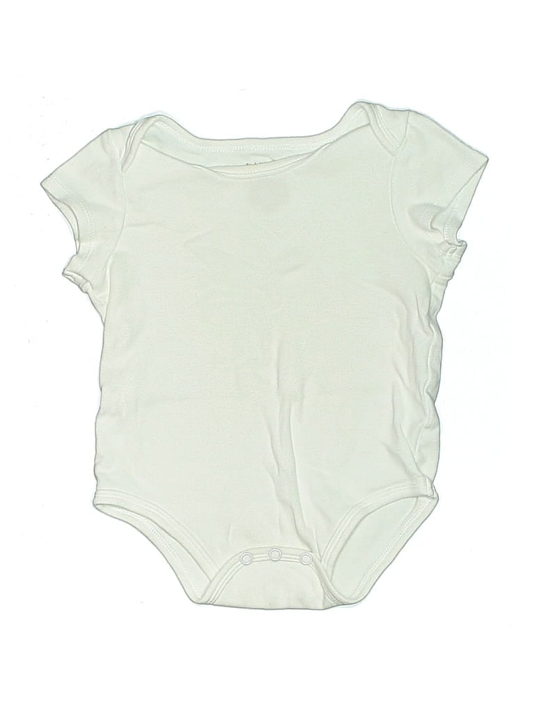 Pre-owned First Impressions Kids' Short Sleeve Onesie In White