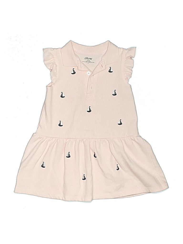 Pre-owned Little Me Kids' Dress In Brown