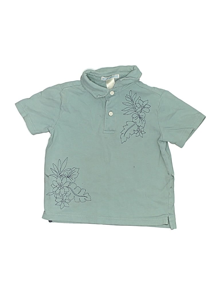 Pre-owned Janie And Jack Kids' Short Sleeve Polo Shirt In Blue
