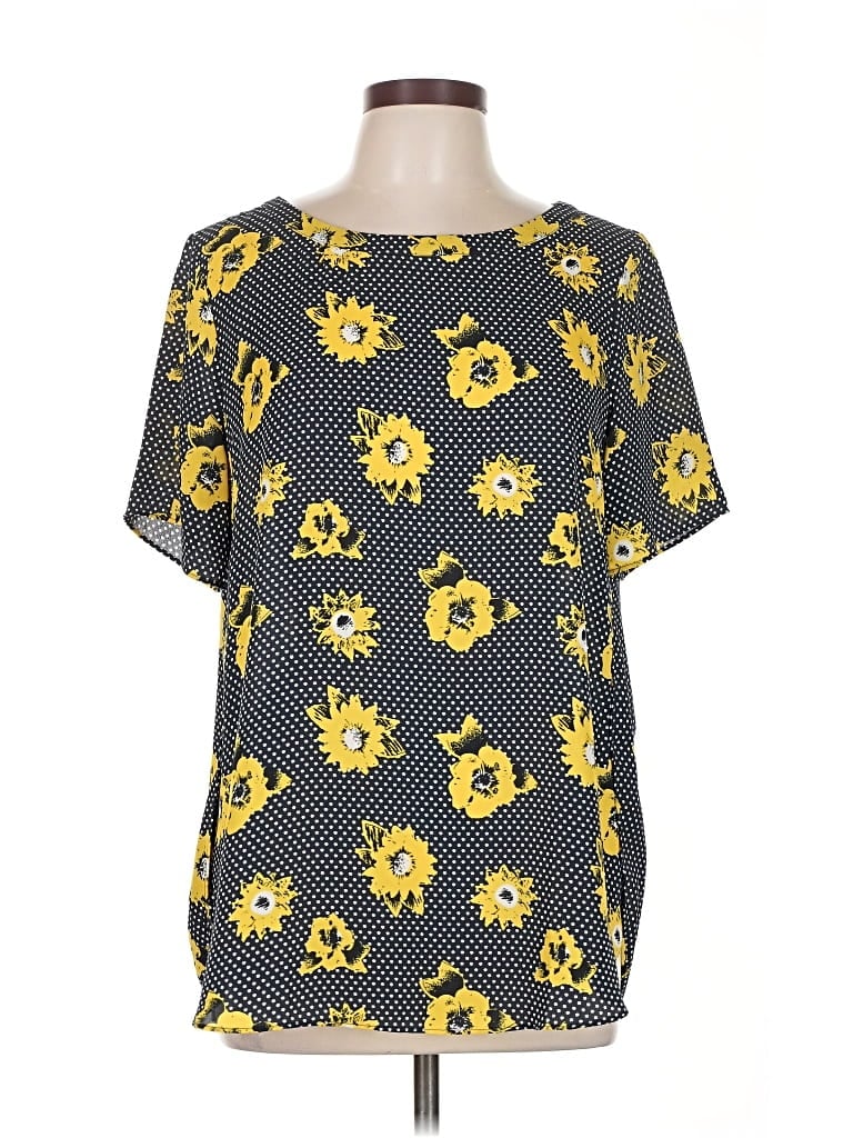 Pre-owned Banana Republic Short Sleeve Blouse In Yellow