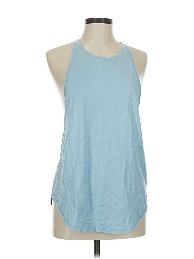Pre-owned Lululemon Athletica Tank Top Blue Halter Neckline Tops