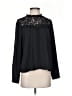 Guest Editor 100% Polyester Black Long Sleeve Blouse Size S - photo 1
