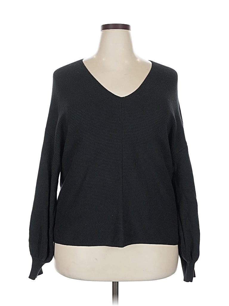 Pre-owned 1.state Pullover Sweater In Black