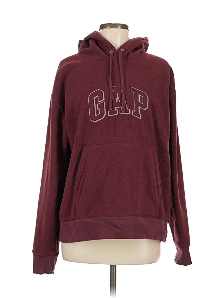 Pre-owned Gap Pullover Hoodie In Burgundy